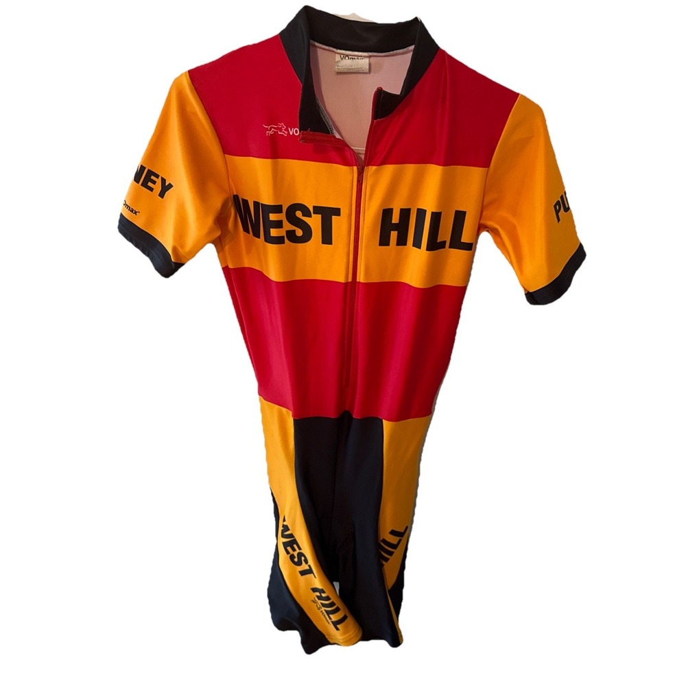 "Vintage USA Made Vomax West Hill Cycling Skinsuit Race Suit Men's Size L